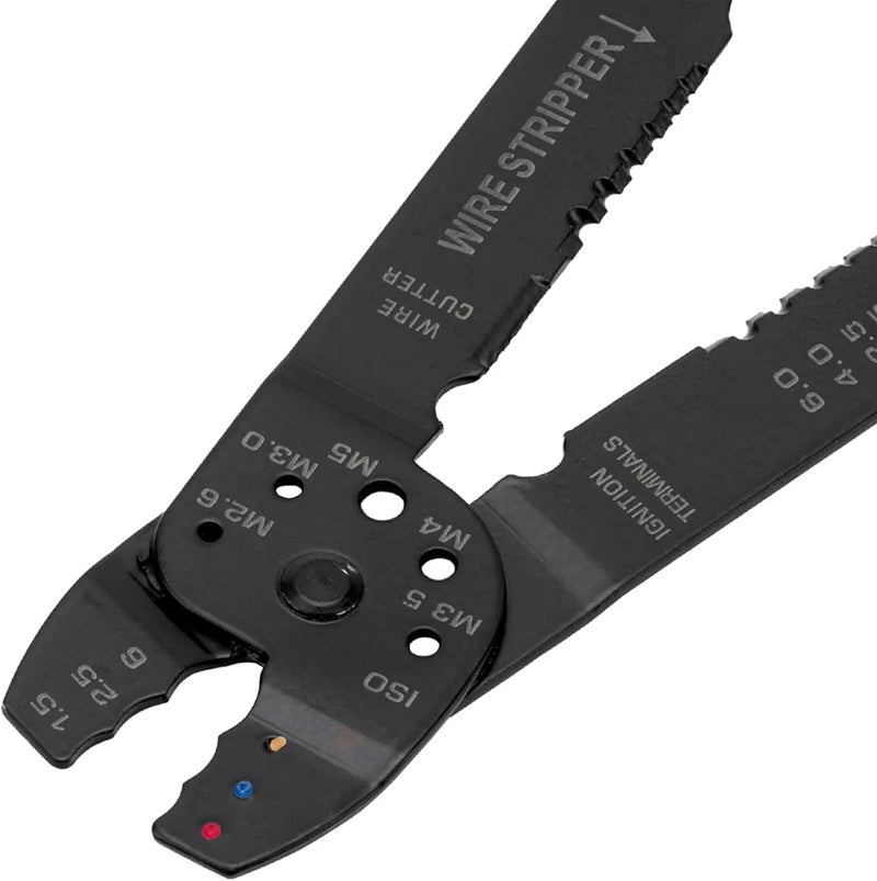 درافل أداة تجريد الأسلاك والضغط من دورافيل بمقبض مريح، أسود وبرتقالي - Image 2